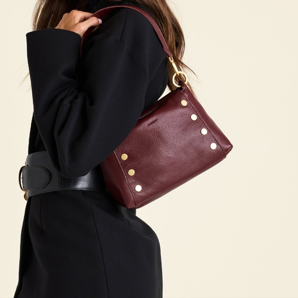 Hammitt Bryant Medium Cherrywood/Brushed Gold Shoulder Bag & Crossbody NWT!!